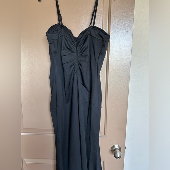 High end evening dress high-end texture celebrity tube top black elegant AMZ06 - Picture 9 of 14